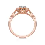 Pierścionek z różowego złota z diamentami AJPZ_141